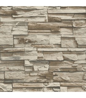 RMK9025WP - Peel and Stick Wallpaper-Stacked Stone