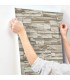 RMK9025WP - Peel and Stick Wallpaper-Stacked Stone