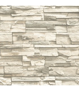 RMK9026WP - Peel and Stick Wallpaper-Stacked Stone