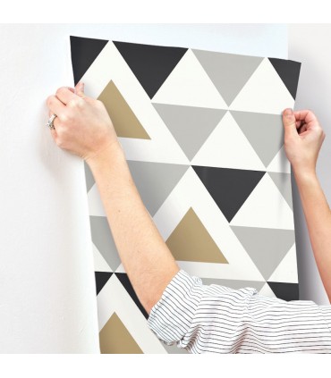 RMK9055WP - Peel and Stick Wallpaper-Geometric Triangle