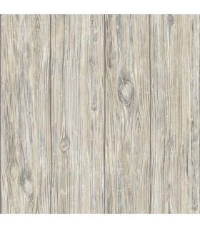 RMK9086WP - Peel and Stick Wallpaper-Grey Wood Planks