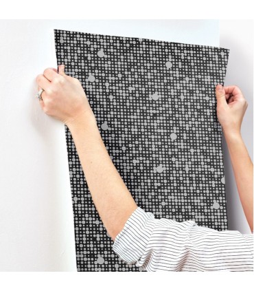 RMK9105WP - Peel and Stick Wallpaper-Black Polka Dot