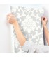 RMK9112WP - Peel and Stick Wallpaper-Grey Damask