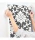 RMK9114WP - Peel and Stick Wallpaper-Black Damask