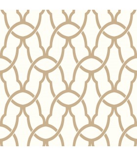 RMK9121WP - Peel and Stick Wallpaper-Gold Trellis