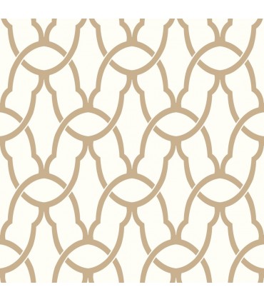 RMK9121WP - Peel and Stick Wallpaper-Gold Trellis