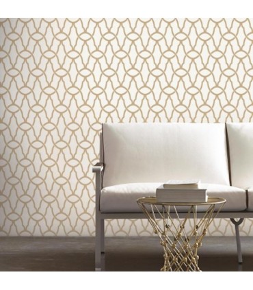 RMK9121WP - Peel and Stick Wallpaper-Gold Trellis