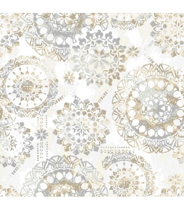 RMK9122WP - Peel and Stick Wallpaper-Tan Bohemian