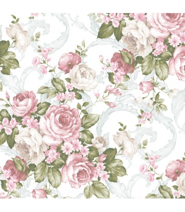CH22531 - Manor House Wallpaper by Norwall-Roses