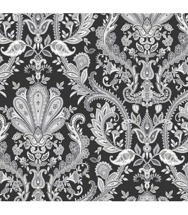MD29430 - Manor House Wallpaper by Norwall-Paisley Damask