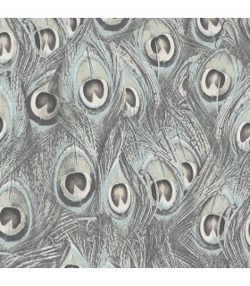 MH36519 - Manor House Wallpaper by Norwall-Peacock Feathers
