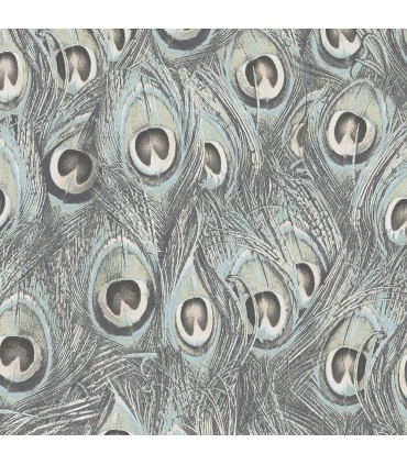 MH36519 - Manor House Wallpaper by Norwall-Peacock Feathers