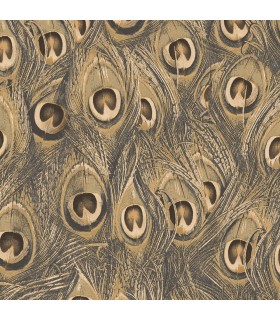 MH36521 - Manor House Wallpaper by Norwall-Peacock Feathers