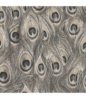 MH36522 - Manor House Wallpaper by Norwall-Peacock Feathers