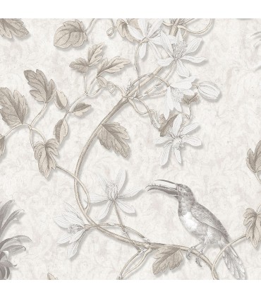 MH36530 - Manor House Wallpaper by Norwall-Tropical Birds