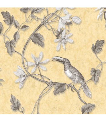 MH36531 - Manor House Wallpaper by Norwall-Tropical Birds