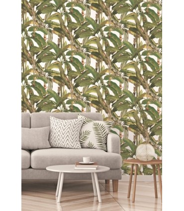 MH36534 - Manor House Wallpaper by Norwall-Tropical Banana Plant