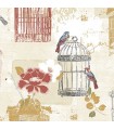 KE29945 - Creative Kitchens Wallpaper by Norwall-Bird Cages