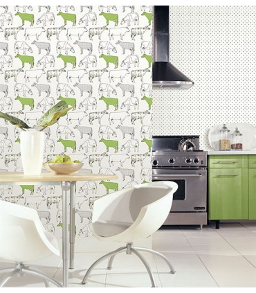 KE29928 - Creative Kitchens Wallpaper by Norwall- Cows Toile
