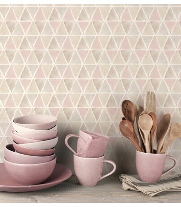 CK36636 - Creative Kitchens Wallpaper by Norwall-Geometric Diamond