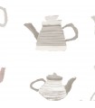CK36633 - Creative Kitchens Wallpaper by Norwall-Tea Pots