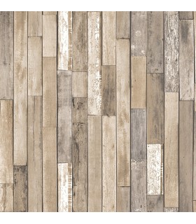FD23274 - Brewster Essentials Wallpaper-Brown Barn Board Planks