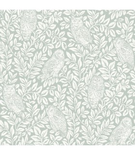 3115-12414 - Farmhouse Wallpaper-Parliament Teal Owl