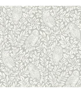 3115-12411 - Farmhouse Wallpaper-Parliament Light Grey Owl