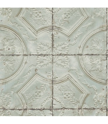 3115-12432 - Farmhouse Wallpaper-Vintage Tin Tile