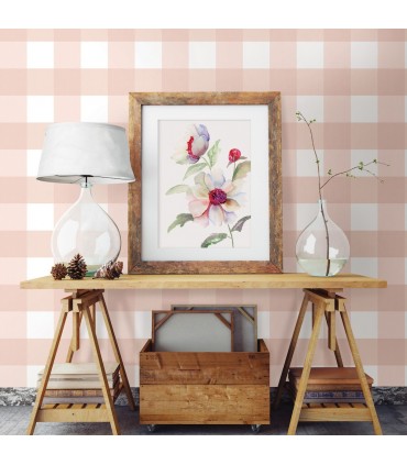 3115-12534 - Farmhouse Wallpaper-Selah Gingham Plaid