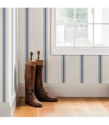 3115-12462 - Farmhouse Wallpaper-Linette Fabric Stripe