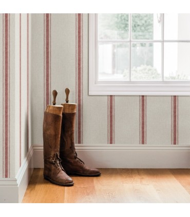3115-12464 - Farmhouse Wallpaper-Linette Fabric Stripe