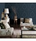 2763-87310 - Moonlight Wallpaper by A-Street Prints-Flocked Damask
