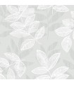 2793-87321 - Celadon Wallpaper by A-Street Prints-Chimera Flocked Leaf