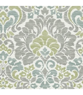 2793-24733 - Celadon Wallpaper by A-Street Prints-Garden of Eden Damask