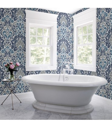 2793-24731 - Celadon Wallpaper by A-Street Prints-Garden of Eden Damask