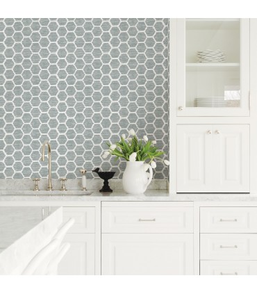 2793-24710 - Celadon Wallpaper by A-Street Prints-Aura Honeycomb