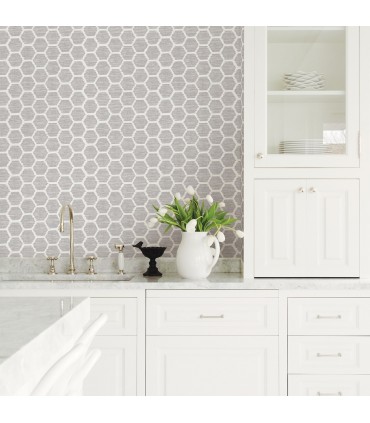 2793-24711 - Celadon Wallpaper by A-Street Prints-Aura Honeycomb