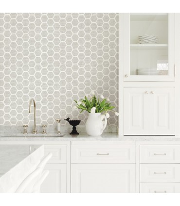 2793-24713 - Celadon Wallpaper by A-Street Prints-Aura Honeycomb
