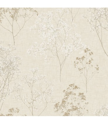 FH37508 - Farmhouse Living Wallpaper by Norwall -Queen Anne's Lace