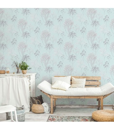 FH37510 - Farmhouse Living Wallpaper by Norwall -Queen Anne's Lace