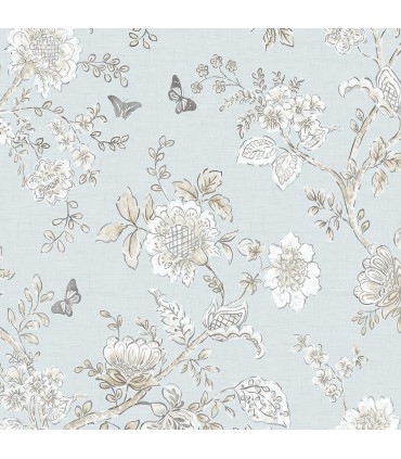 FH37537 - Farmhouse Living Wallpaper by Norwall -Butterfly Toile