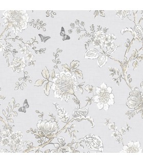 FH37538 - Farmhouse Living Wallpaper by Norwall -Butterfly Toile