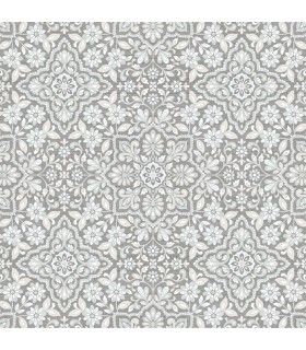 FH37544 - Farmhouse Living Wallpaper by Norwall -Floral Tile