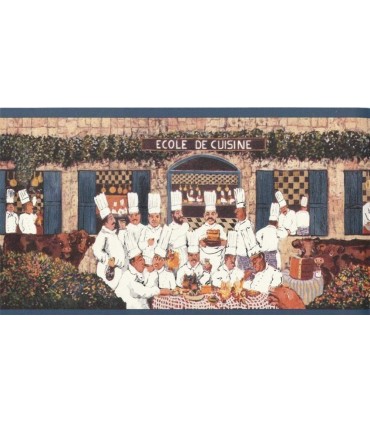 TG2315B - Navy Blue Bistro Border