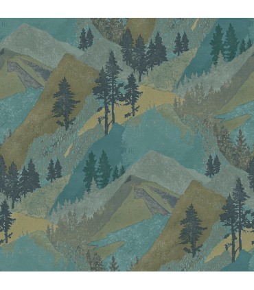3118-12632 - Birch and Sparrow Wallpaper by Chesapeake-Range Mountains