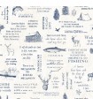 3118-01474 - Birch and Sparrow Wallpaper by Chesapeake-North Hills Camping Quotes