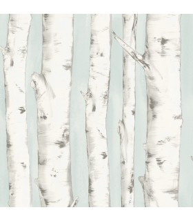 3118-12602 - Birch and Sparrow Wallpaper by Chesapeake-Pioneer Birch tree