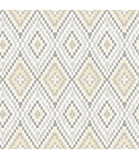 3118-12711 - Birch and Sparrow Wallpaper by Chesapeake-Ganado Ikat