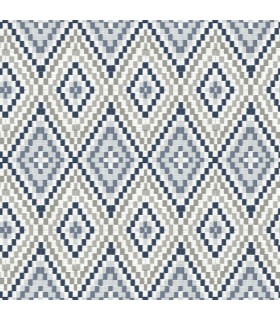 3118-12713 - Birch and Sparrow Wallpaper by Chesapeake-Ganado Ikat